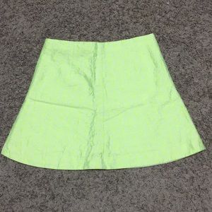 J. Crew Neon Yellow A-Line Skirt